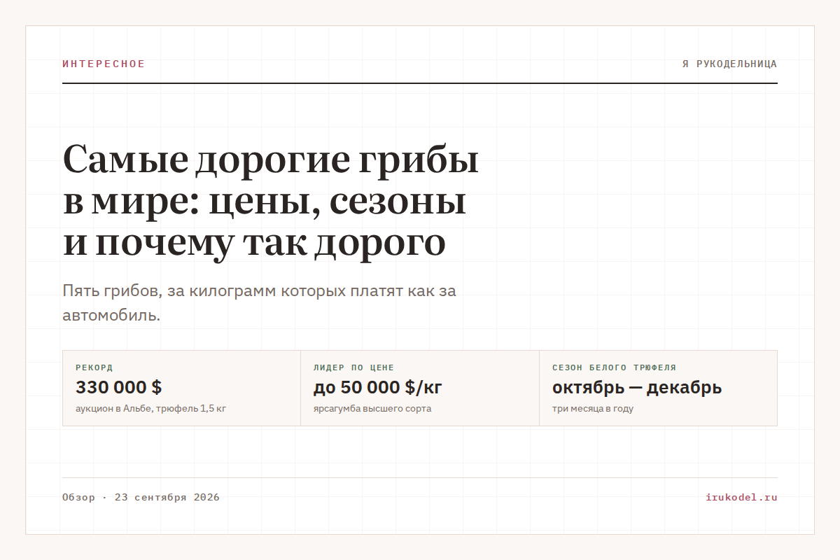 Самые дорогие грибы в мире: цены, сезоны и почему так дорого