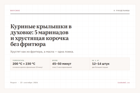 Куриные крылышки в духовке: 5 маринадов и хрустящая корочка без фритюра