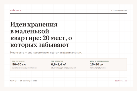 Идеи хранения в маленькой квартире: 20 мест, о которых забывают