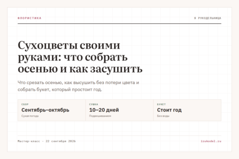 Сухоцветы своими руками: что собрать осенью и как засушить