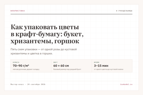 Как упаковать цветы в крафт-бумагу: букет, хризантемы, горшок