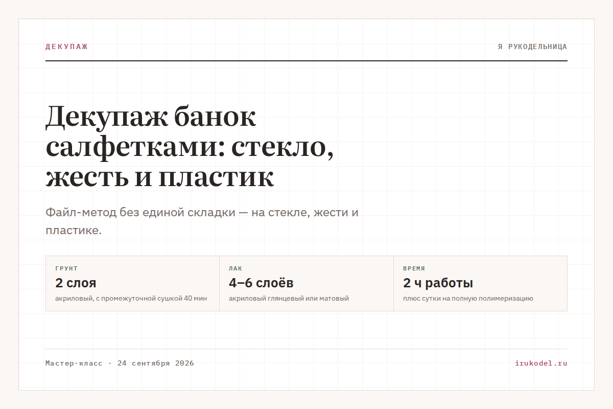 Декупаж банок салфетками: стекло, жесть и пластик