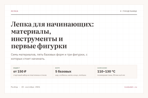Лепка для начинающих: материалы, инструменты и первые фигурки