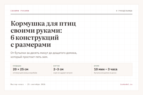 Кормушка для птиц своими руками: 6 конструкций с размерами