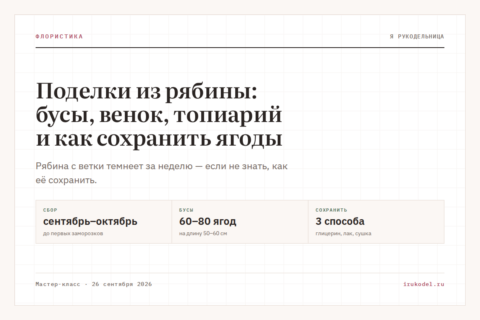 Поделки из рябины: бусы, венок, топиарий и как сохранить ягоды