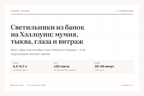 Светильники из банок на Хэллоуин: мумия, тыква, глаза и витраж