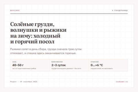 Солёные грузди, волнушки и рыжики на зиму: холодный и горячий посол