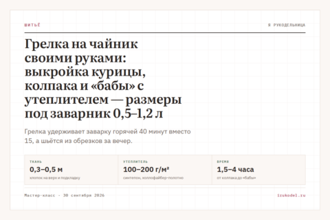 Грелка на чайник своими руками: выкройка курицы, колпака и «бабы» с утеплителем — размеры под заварник 0,5–1,2 л