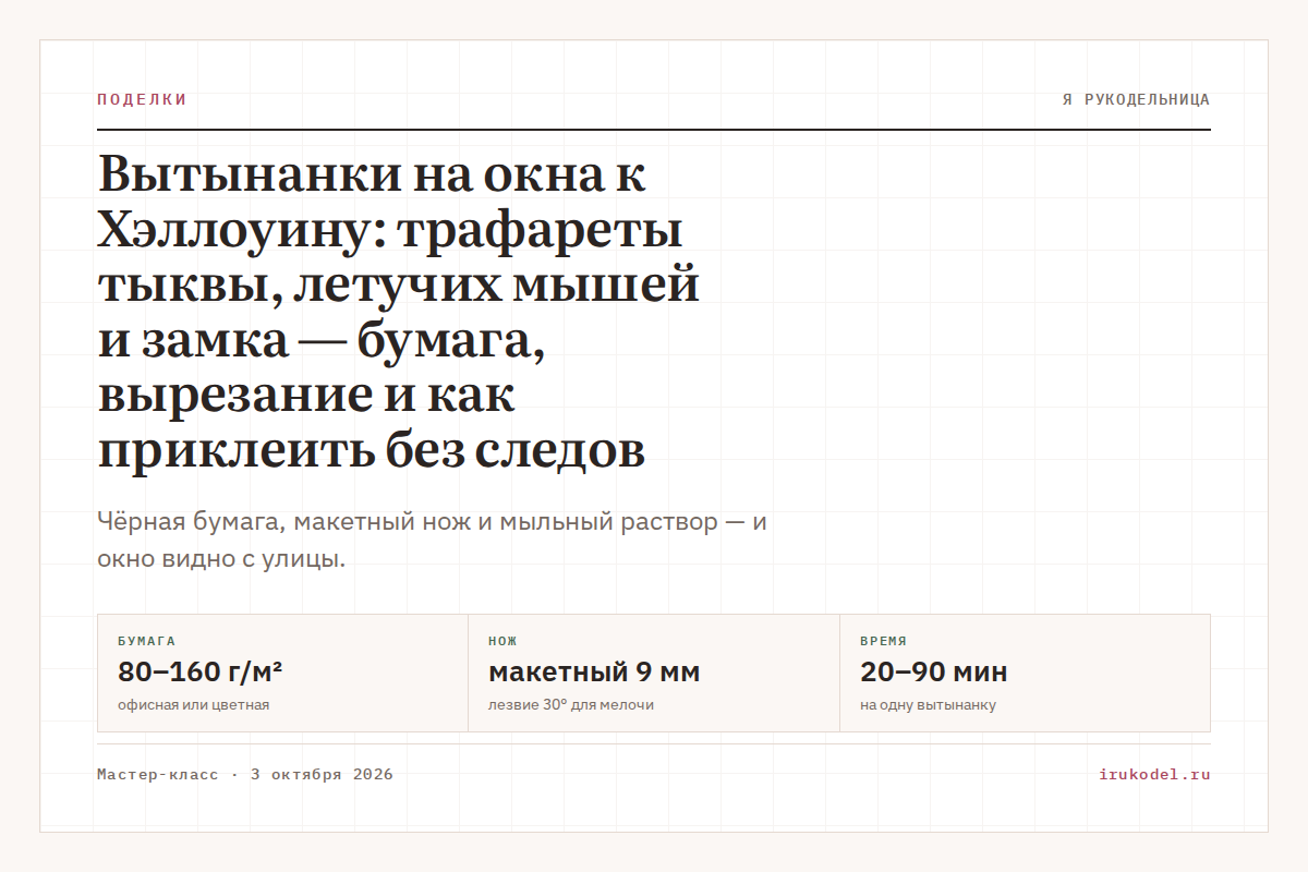 Вытынанки на окна к Хэллоуину: трафареты тыквы, летучих мышей и замка — бумага, вырезание и как приклеить без следов