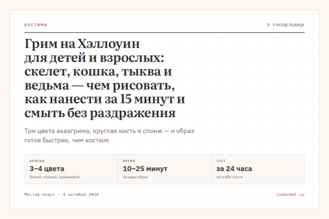 Грим на Хэллоуин для детей и взрослых: скелет, кошка, тыква и ведьма — чем рисовать, как нанести за 15 минут и смыть без раздражения