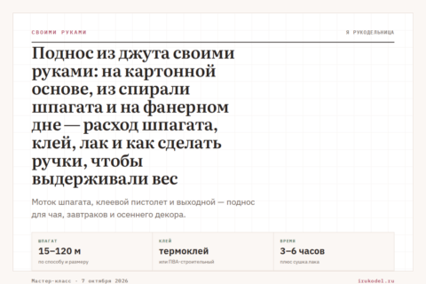 Поднос из джута своими руками: на картонной основе, из спирали шпагата и на фанерном дне — расход шпагата, клей, лак и как сделать ручки, чтобы выдерживали вес