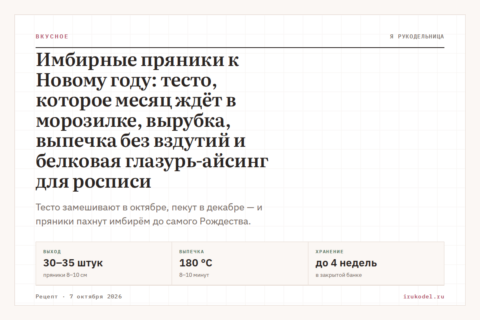 Имбирные пряники к Новому году: тесто, которое месяц ждёт в морозилке, вырубка, выпечка без вздутий и белковая глазурь-айсинг для росписи